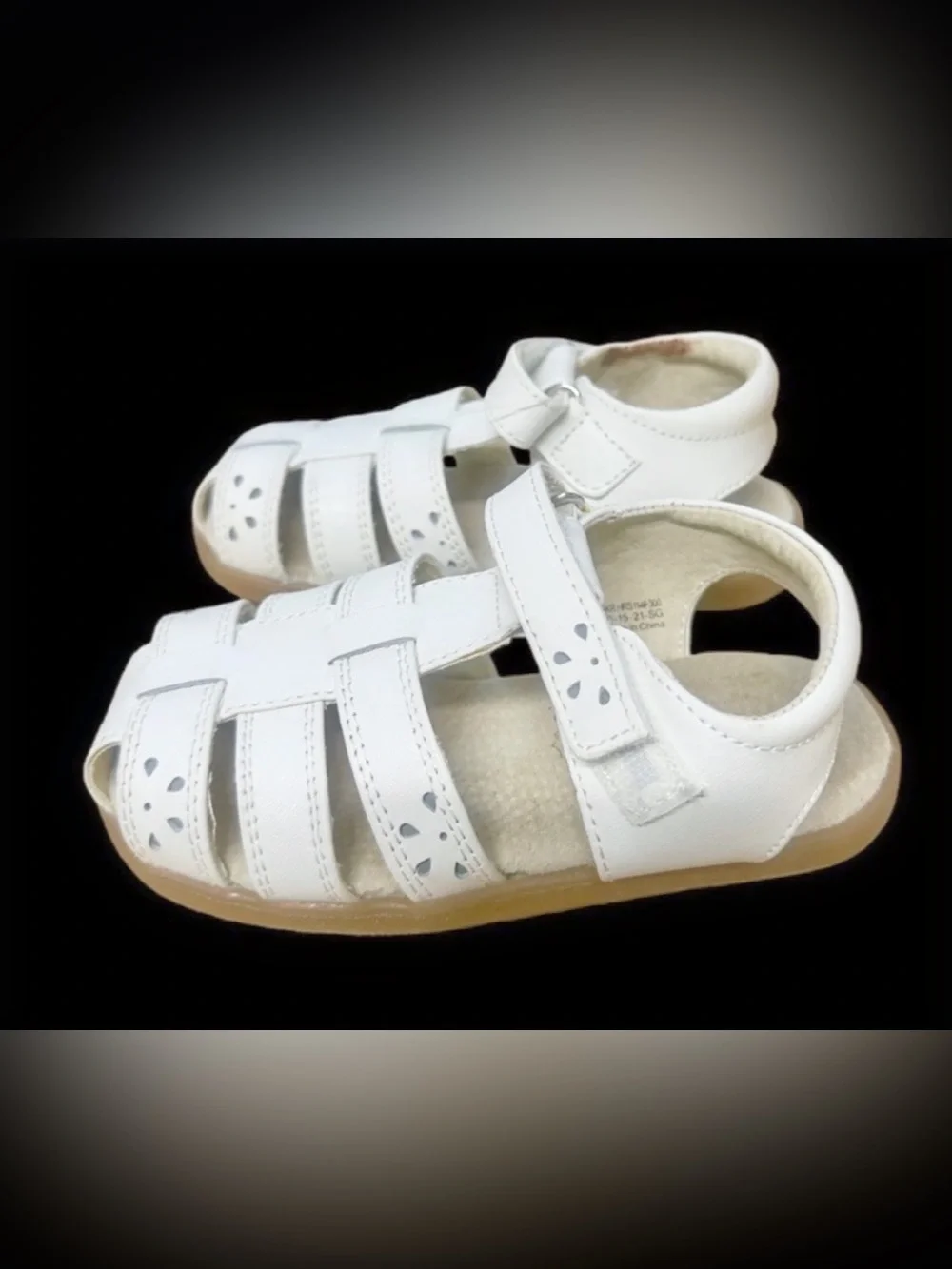 See Kai Run White Leather Fisherman Sandals for Kids